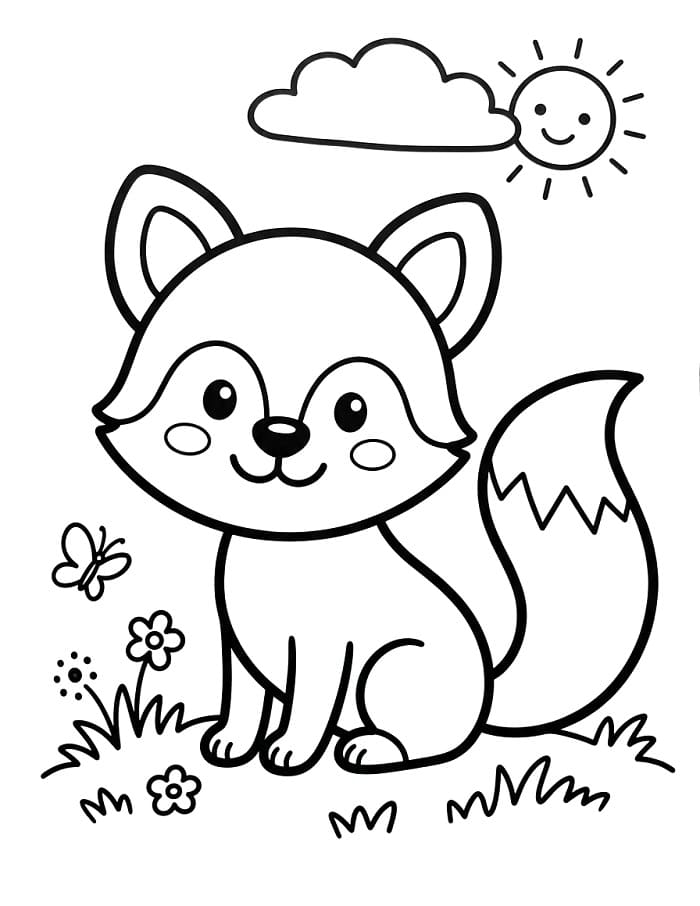 Fuchs in der Wildnis ausmalbilder