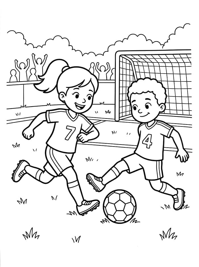 Fußball Spielen ausmalbilder