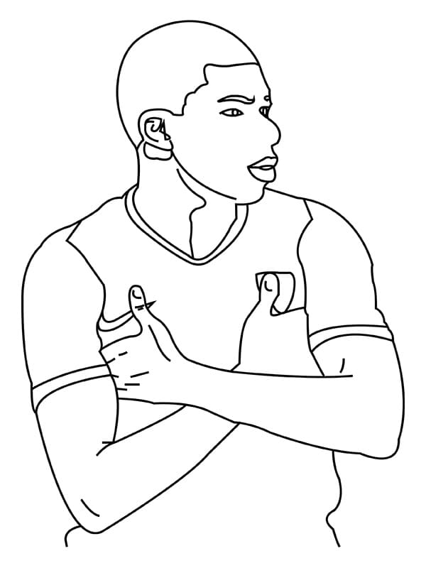 Fußballspieler Mbappé ausmalbilder