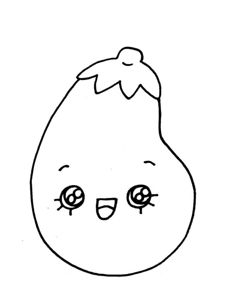 Gemüse Aubergine ausmalbilder