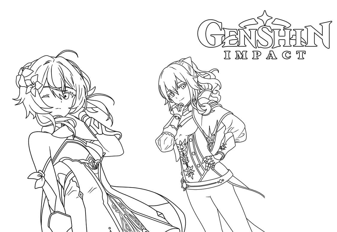 Genshin Impact (40) ausmalbilder