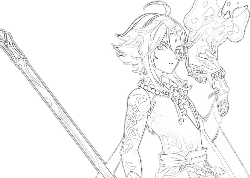 Genshin Impact (8) ausmalbilder