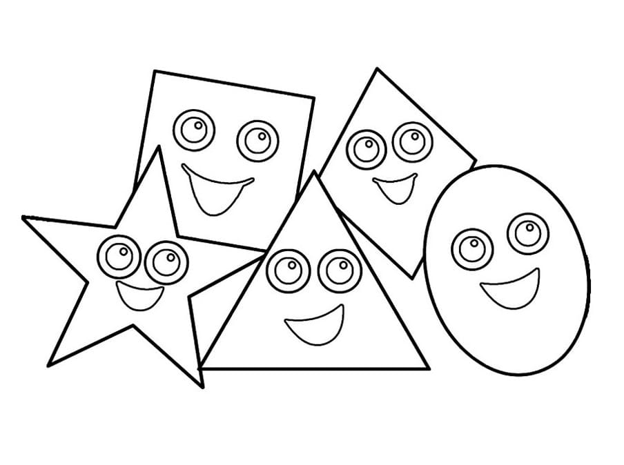 Geometrische Formen ausmalbilder