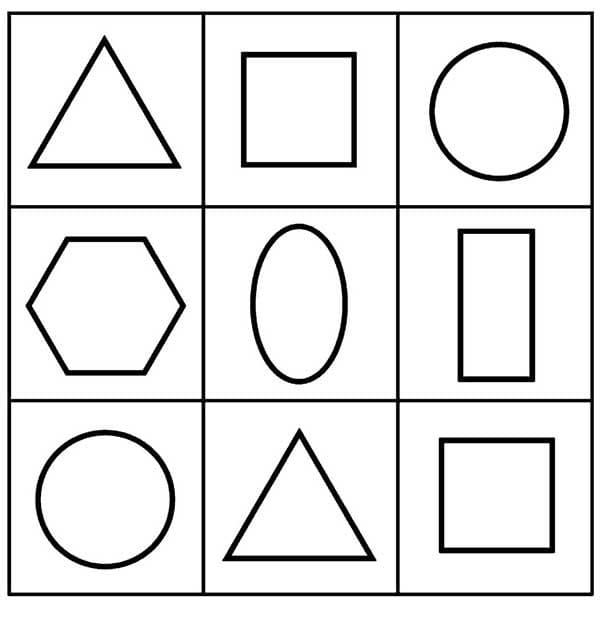 Geometrische Formen Bild ausmalbilder