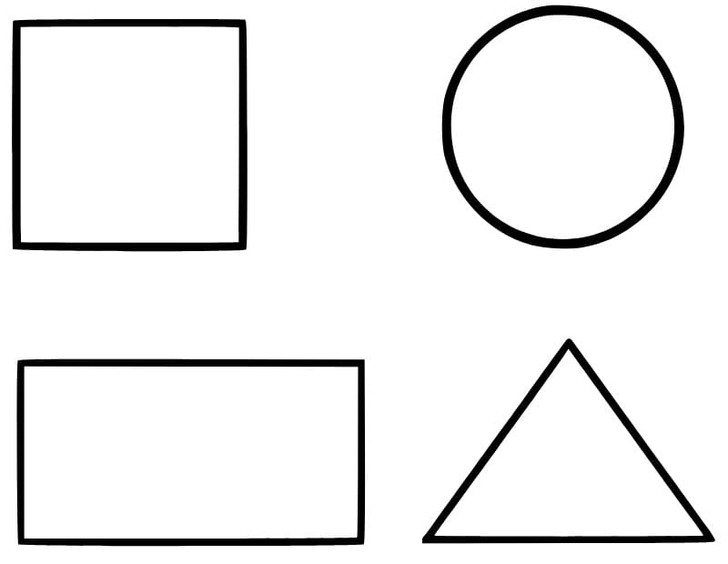 Geometrische Formen zum Drucken ausmalbilder