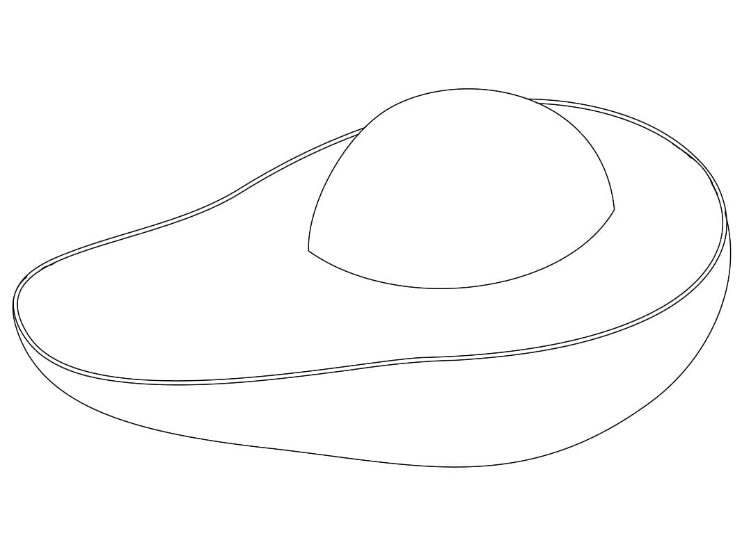 Gesunde Avocado ausmalbilder