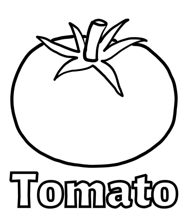 Gesunde Tomate ausmalbilder