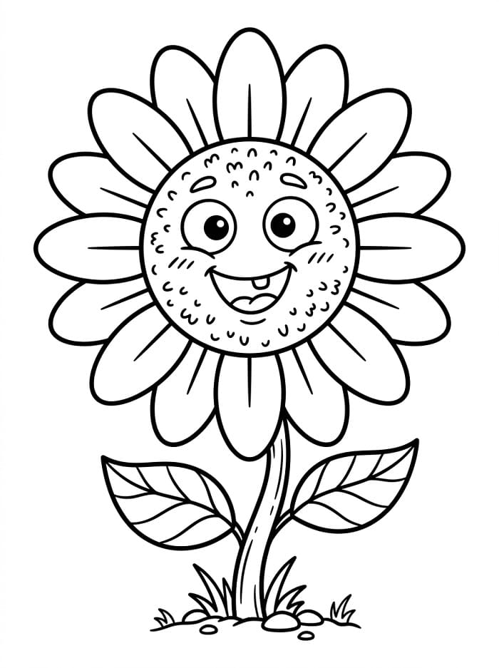 Gewöhnliche Sonnenblume ausmalbilder