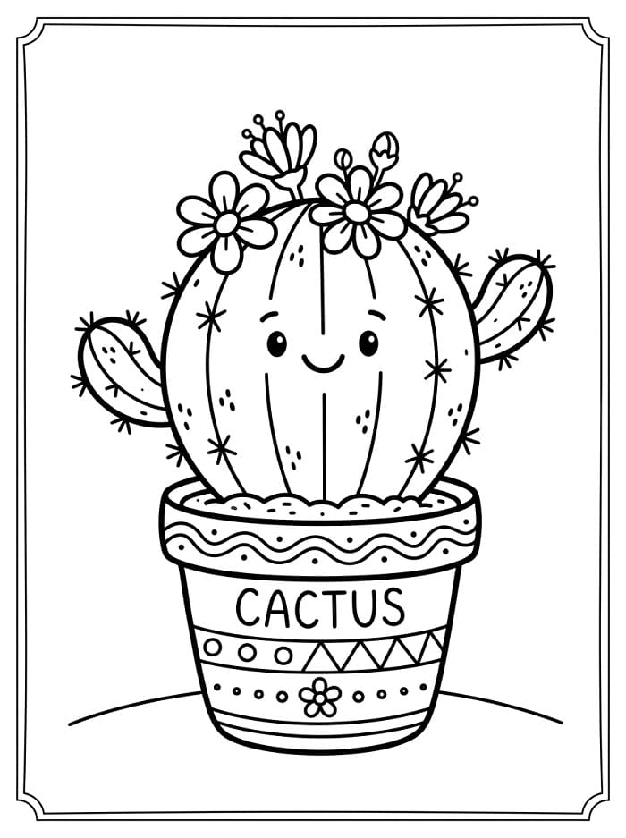 Gewöhnlicher Kaktus ausmalbilder