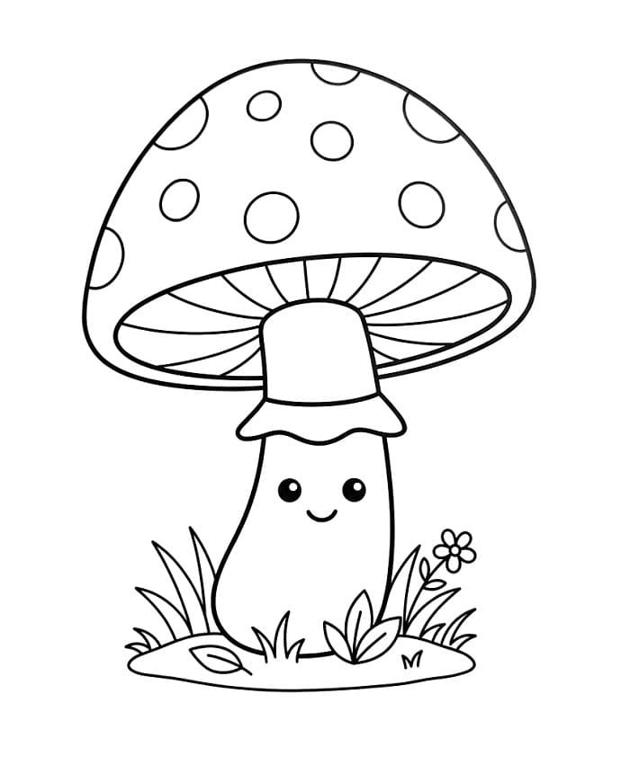 Gewöhnlicher Pilz ausmalbilder