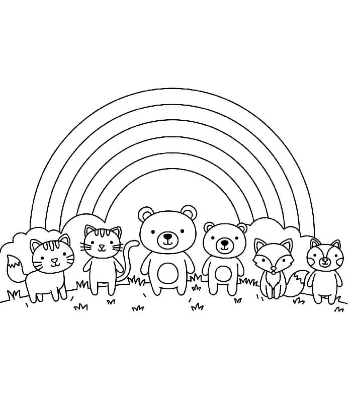 Gewöhnlicher Regenbogen ausmalbilder