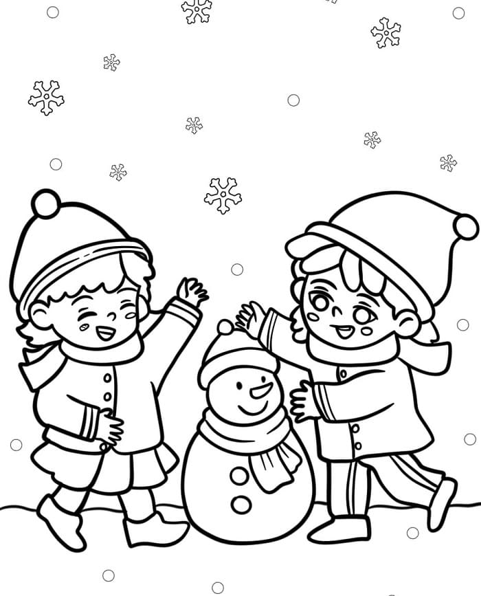 Gewöhnlicher Winter ausmalbilder