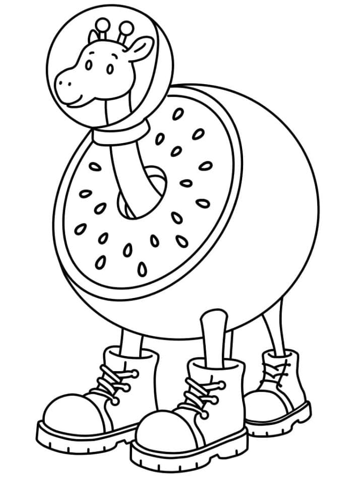 Giraffa Celeste Brainrot ausmalbilder