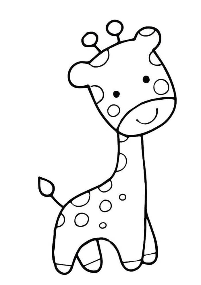Giraffe Für 1-Jährige Kinder ausmalbilder