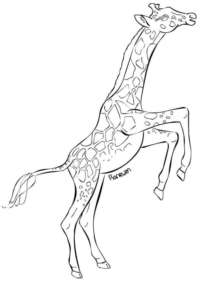 Giraffe Kostenlos Druckbar ausmalbilder