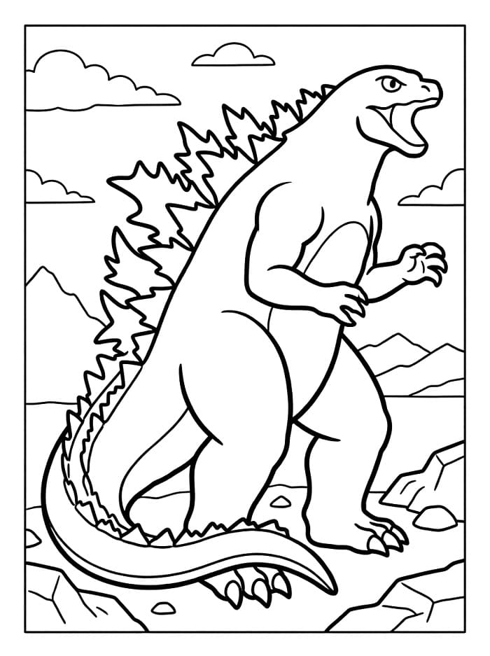 Godzilla Monster ausmalbilder