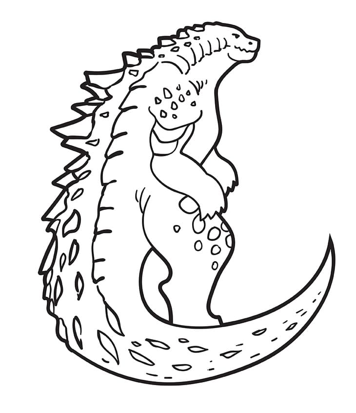 Godzilla druckfertig ausmalbilder