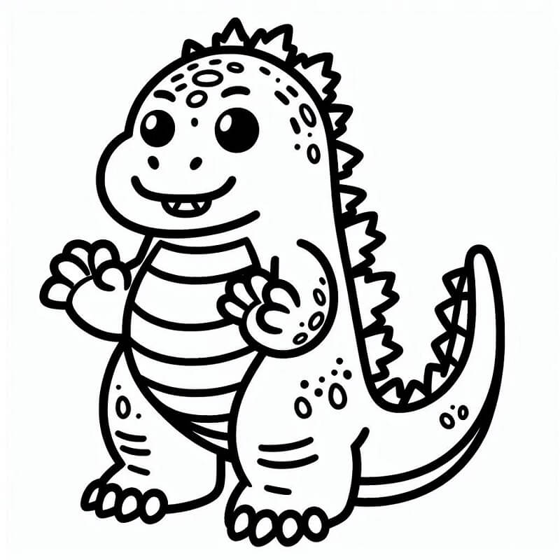 Godzilla für 1-jährige Kinder ausmalbilder