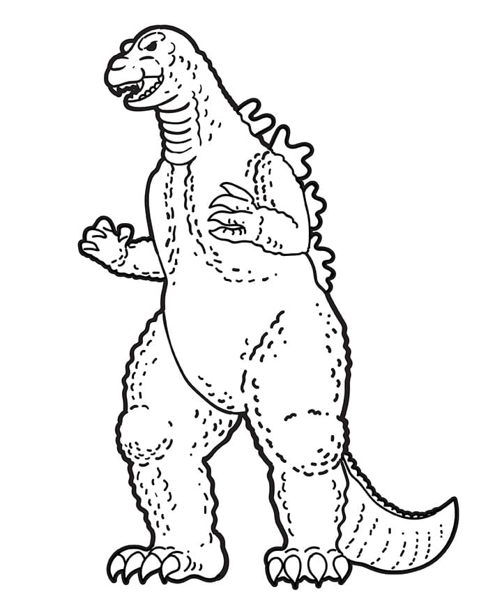 Godzilla gratis druckbar ausmalbilder