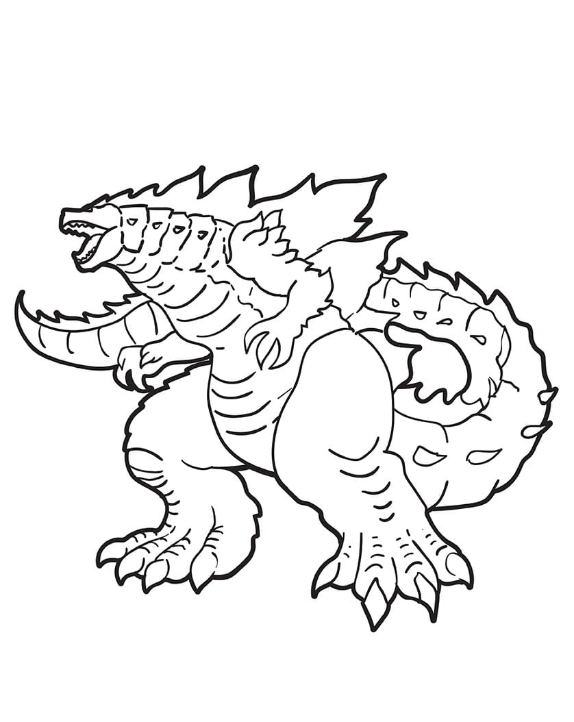 Godzilla kostenlos ausmalbilder