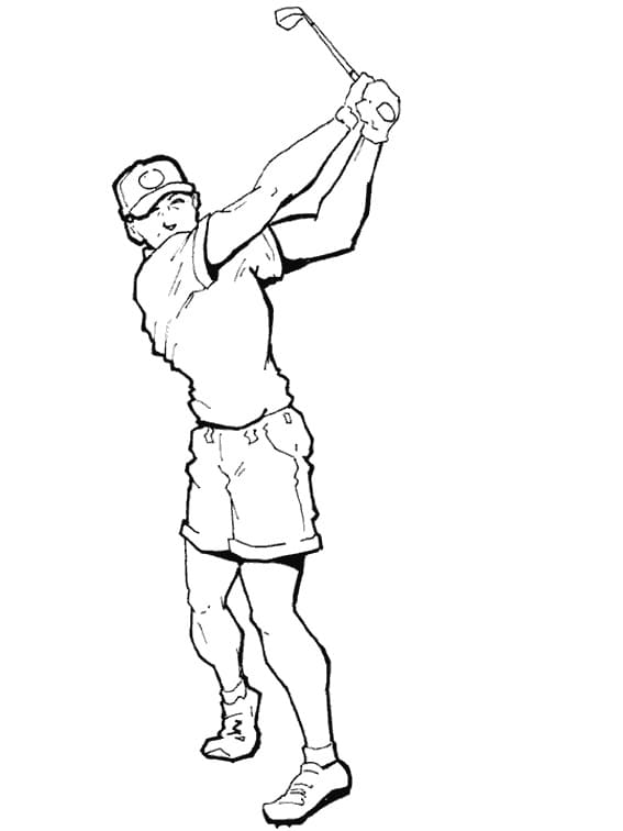 Golf Druckbar ausmalbilder