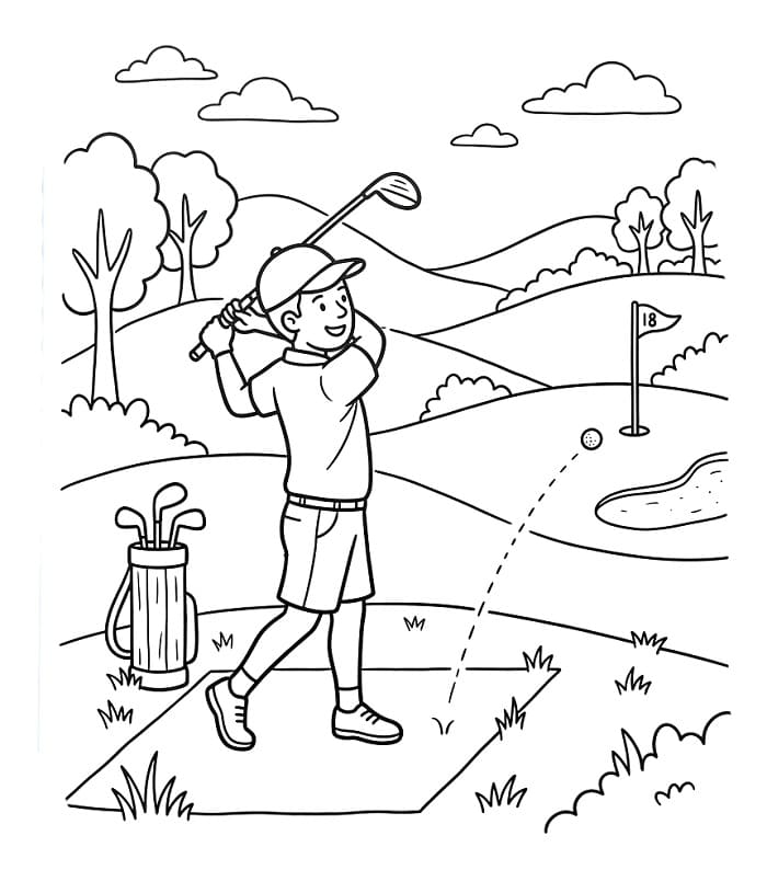Golf Kostenlos ausmalbilder