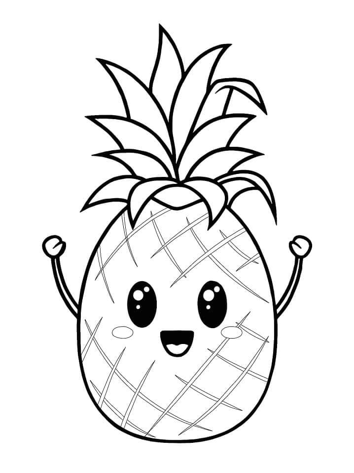 Gratis Ananas Bild ausmalbilder