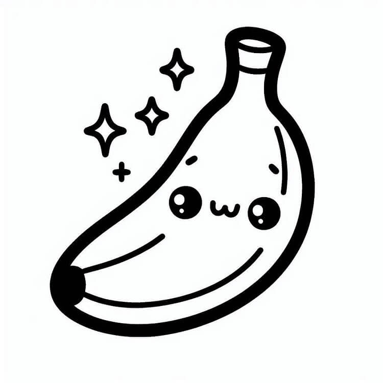 Gratis Banane Bild ausmalbilder