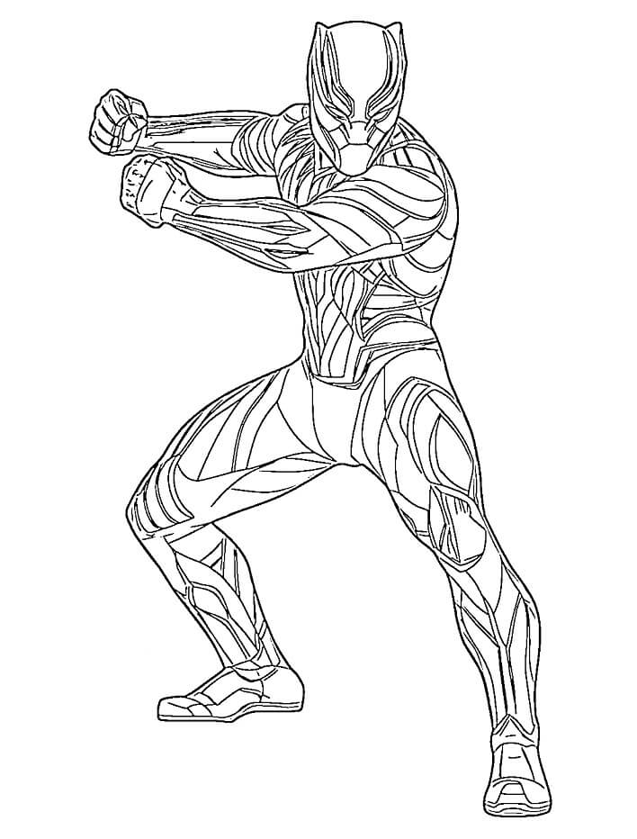 Gratis Black Panther Bild ausmalbilder