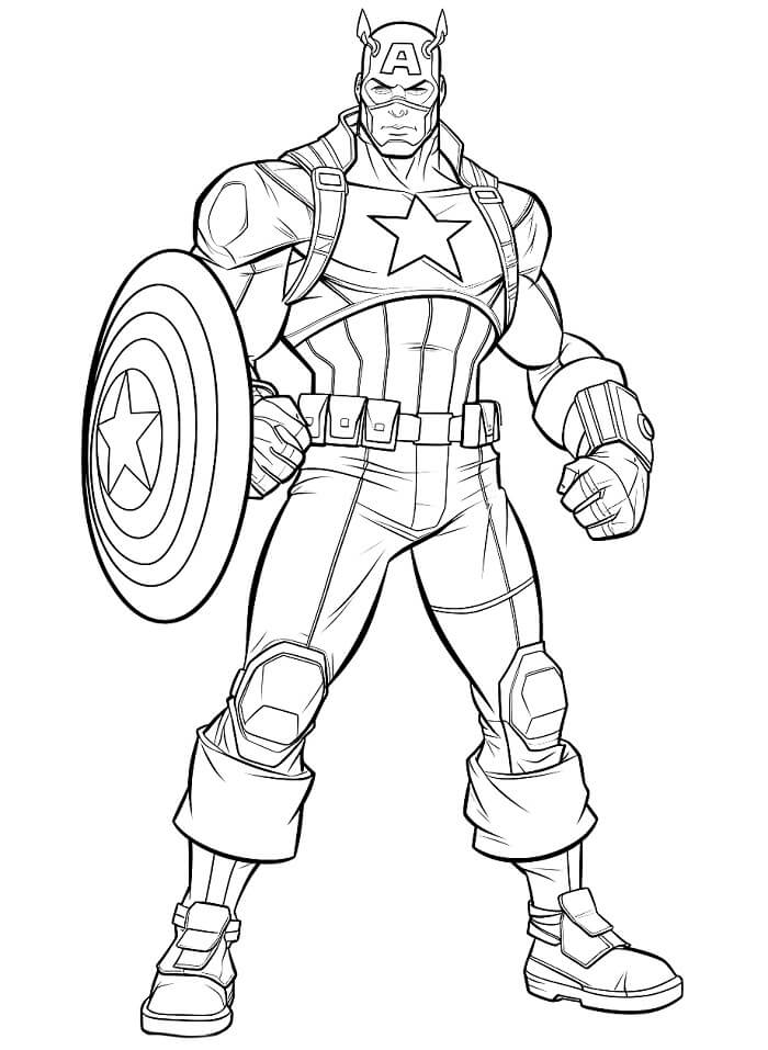 Gratis Captain America Bild ausmalbilder