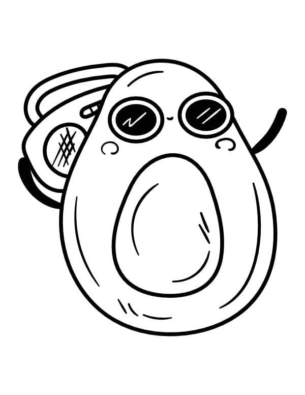 Gratis Kinder-Bild Avocado ausmalbilder