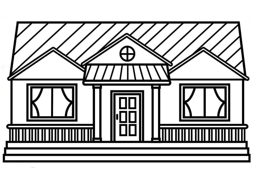 Gratis Kinder-Bild Haus ausmalbilder