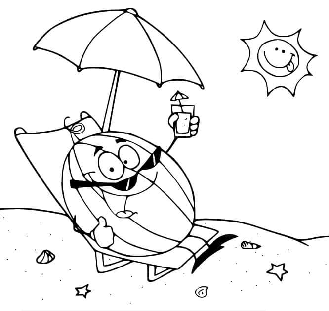 Gratis Kinder-Bild Wassermelone ausmalbilder