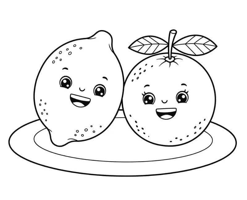 Gratis Kinder-Bild Zitrone ausmalbilder