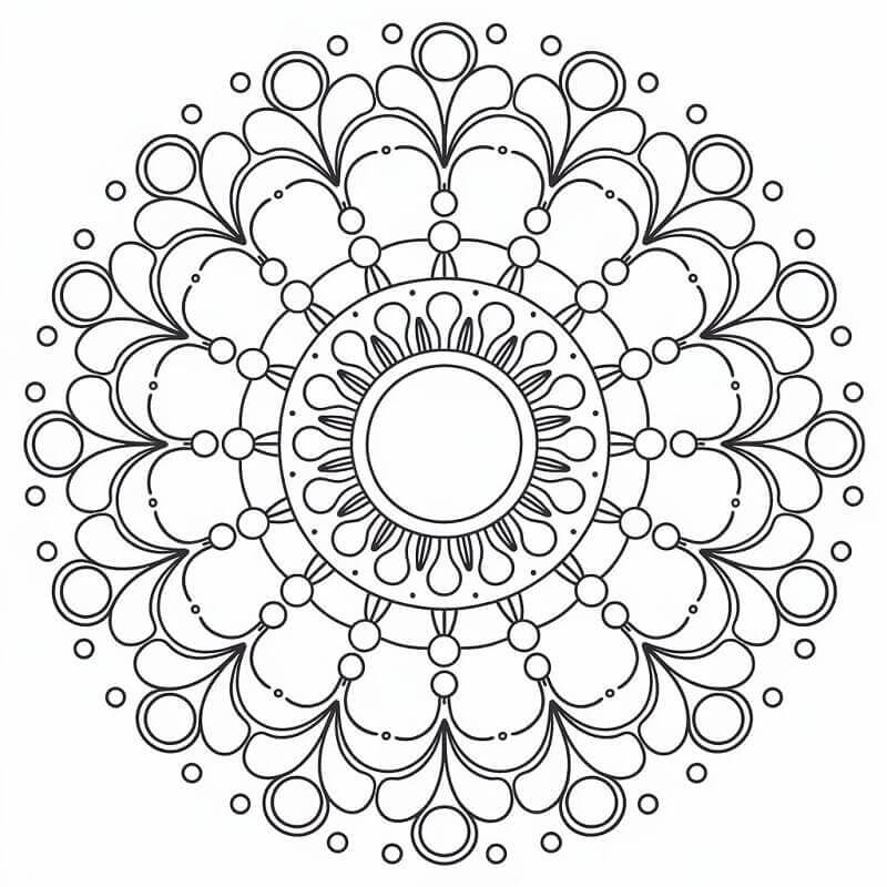 Gratis Mandala für Kinder ausmalbilder
