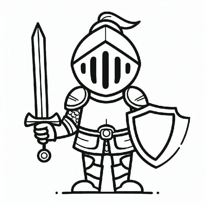 Gratis Ritter Bild ausmalbilder