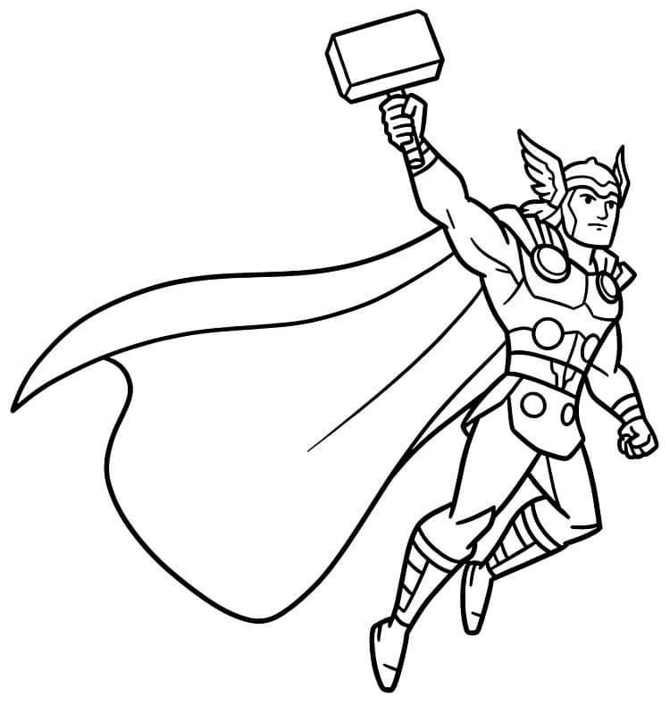 Gratis Thor Bild ausmalbilder