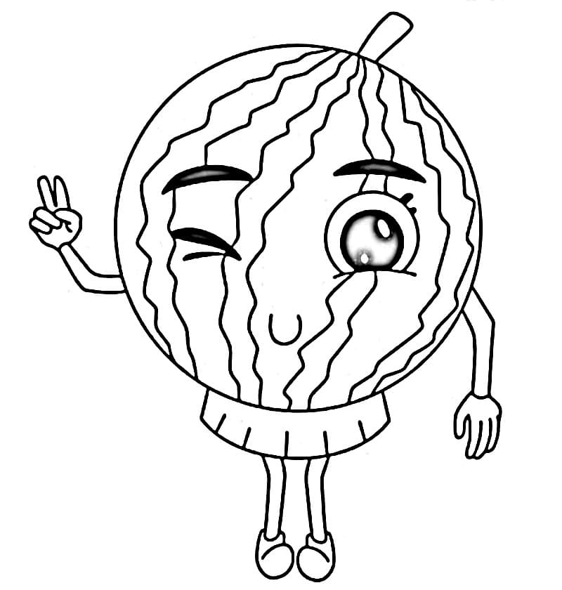 Gratis Wassermelone Bild ausmalbilder