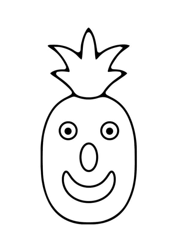 Gratis druckbare Ananas Vorlage ausmalbilder