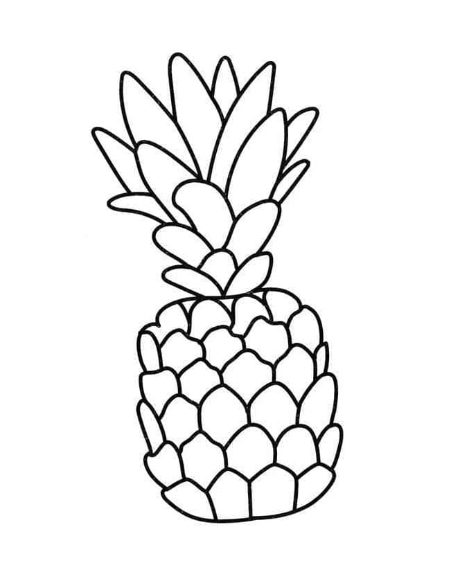Gratis druckbare Ananas ausmalbilder