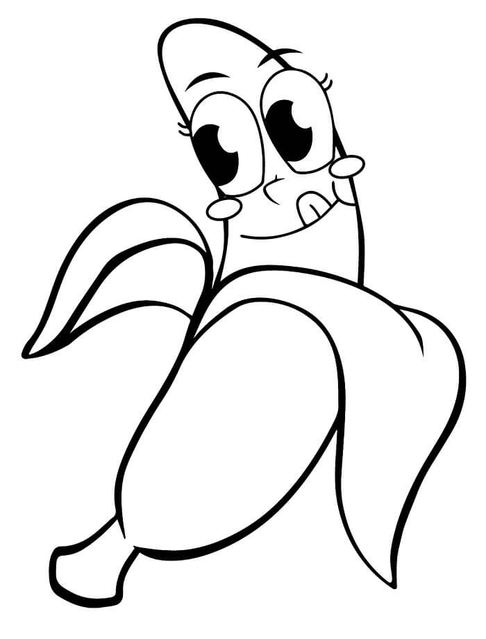 Gratis druckbare Banane Vorlage ausmalbilder