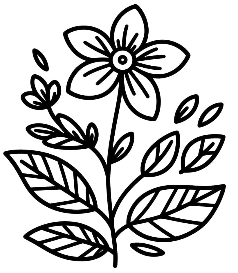 Gratis druckbare Blume ausmalbilder