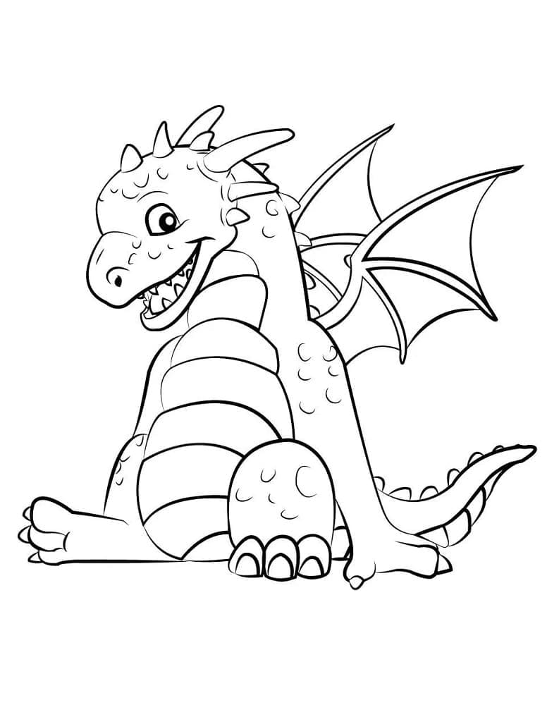 Gratis druckbare Drache Vorlage ausmalbilder