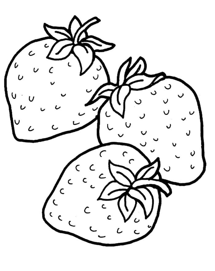 Gratis druckbare Erdbeere ausmalbilder
