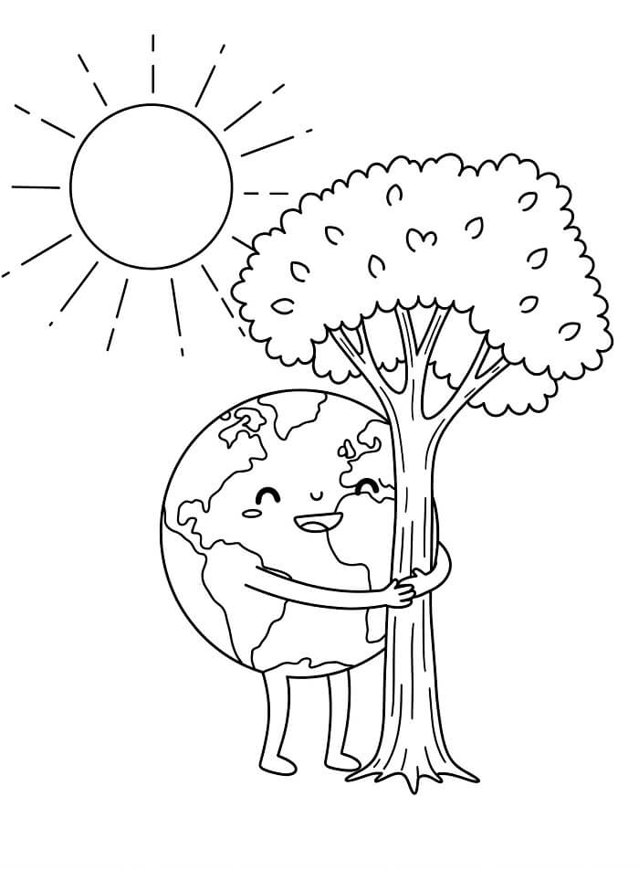 Gratis druckbare Erde ausmalbilder