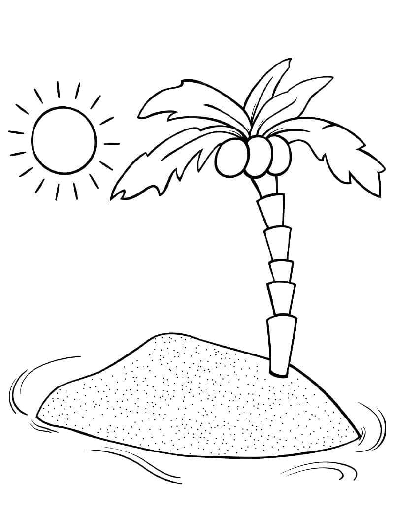 Gratis druckbare Palme ausmalbilder