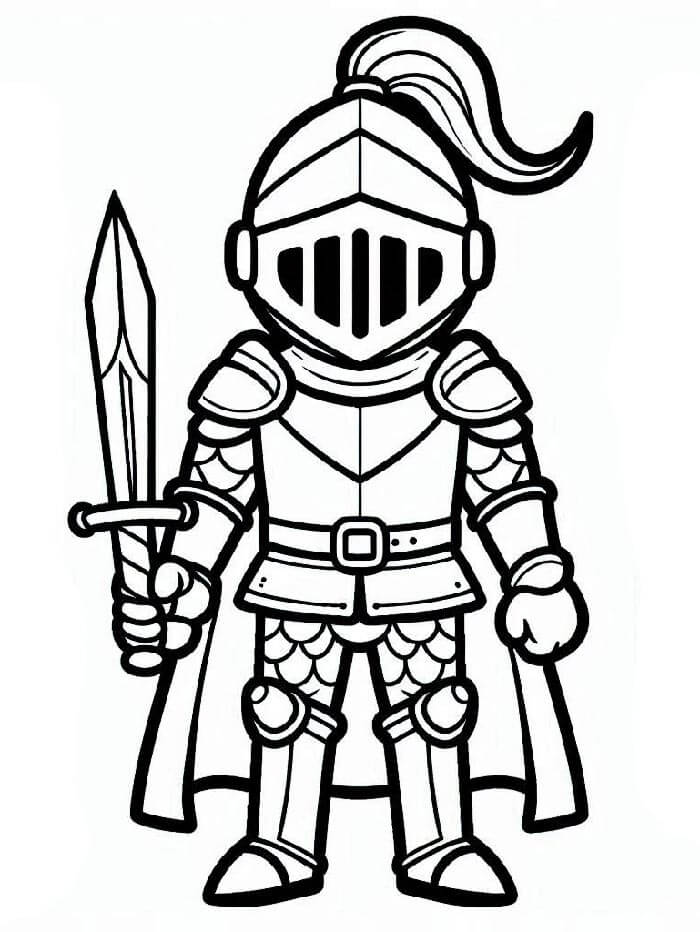 Gratis druckbare Ritter Vorlage ausmalbilder