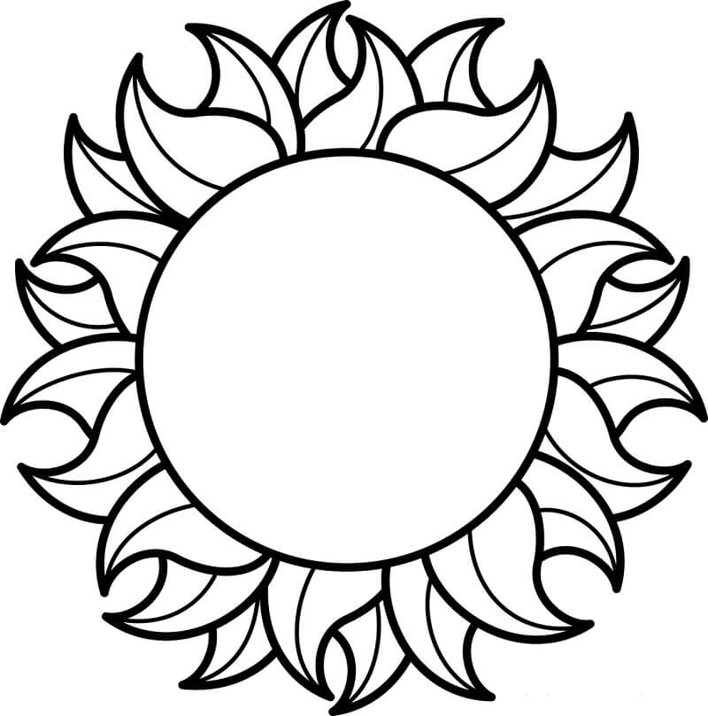 Gratis druckbare Sonne ausmalbilder