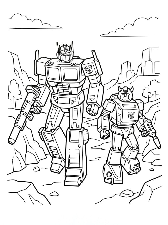 Gratis druckbare Transformers ausmalbilder