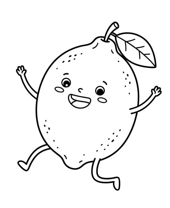 Gratis druckbare Zitrone Vorlage ausmalbilder